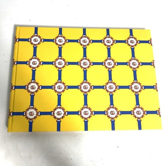GUCCI picture Logo GG Sketchbook Note Stationery notebook paper yellow Unused - Picture 1 of 9